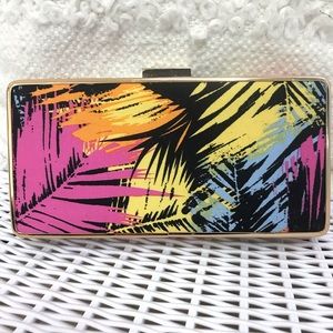 Colorful gold clutch